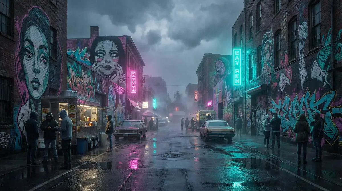 日本不卡一区二区三区 - 雨夜壁画街